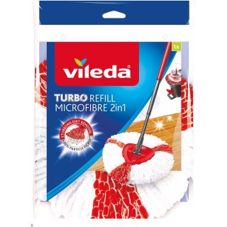 Vileda Turbo 2in1 EasyWring&Clean Wischmopp Ersatzkpfe, 1er Pack