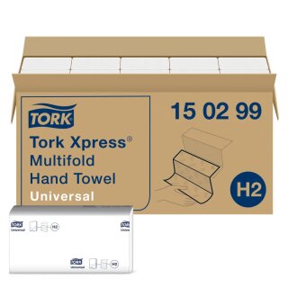 TORK Papierhandtücher 150299 Xpress H2 Universal Interfold-Falzung 2-lagig 4.740 Tücher