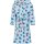 Playshoes - Fleece-Bademantel Allover Fische hellblau