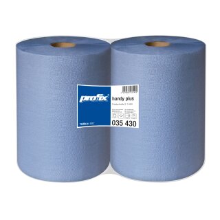 TEMCA profix handy plus Putztuchrolle 2-lagig 38x36cm blau 2x 1000 Blatt