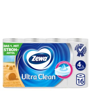 Zewa Ultra Clean Toilettenpapier 4-lagig 16x135 Blatt